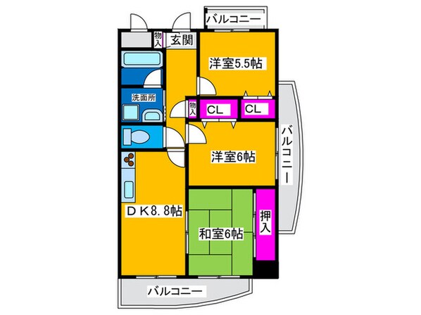 サンヴァレンティアの物件間取画像